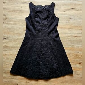Talbots Brocade Dress with Raised Rose Pattern | Size 12